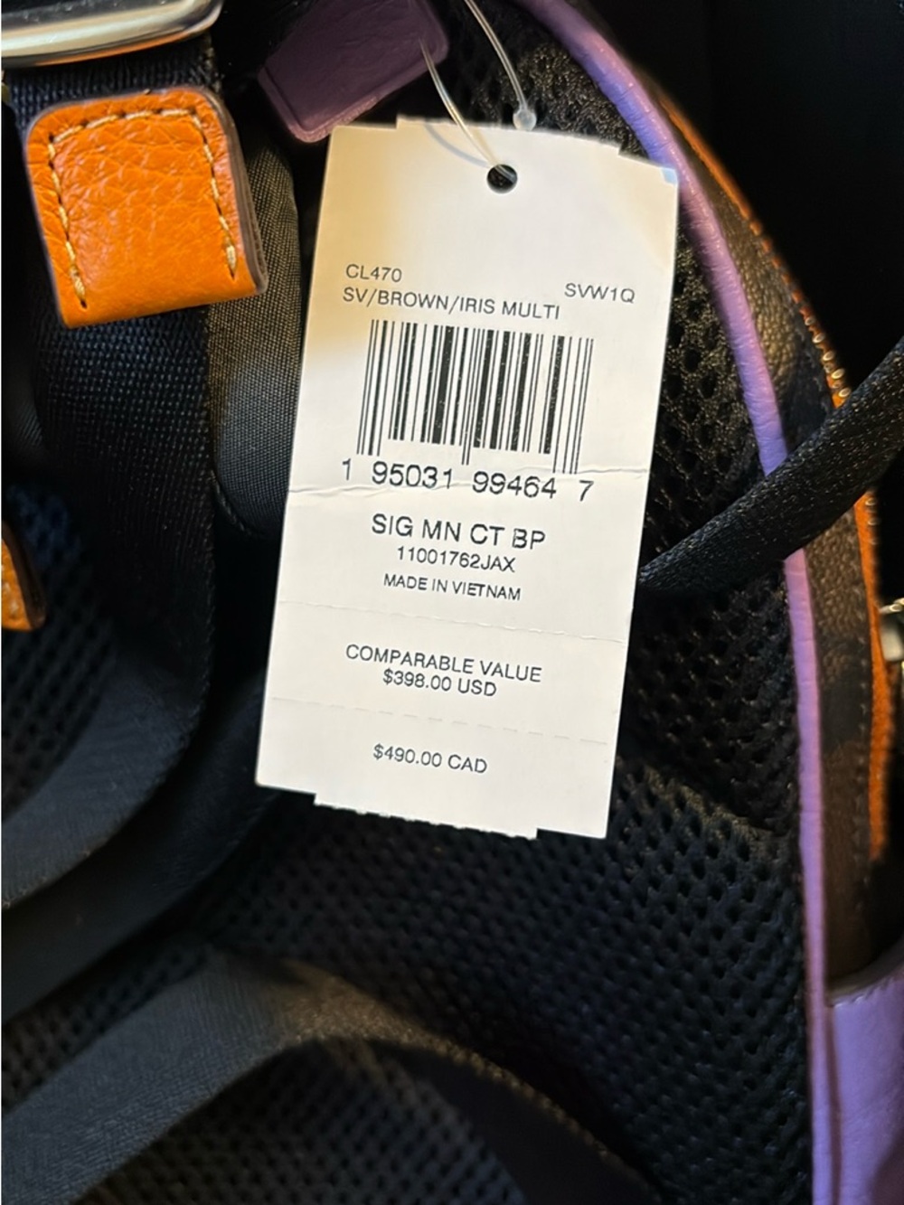 Coach Mini Backpack with keychain backpack - Yellow, Purple, Brown, Orange - Picture 4 of 10